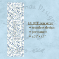 BABY BLUE - UV DTF Pen Wrap, Floral Design