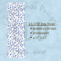 BLUE BELL - UV DTF Pen Wrap, Floral Design