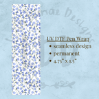 BLUE BELL - UV DTF Pen Wrap, Floral Design