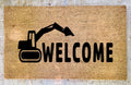 EXCAVATOR Welcome Doormat | Construction Worker Gift