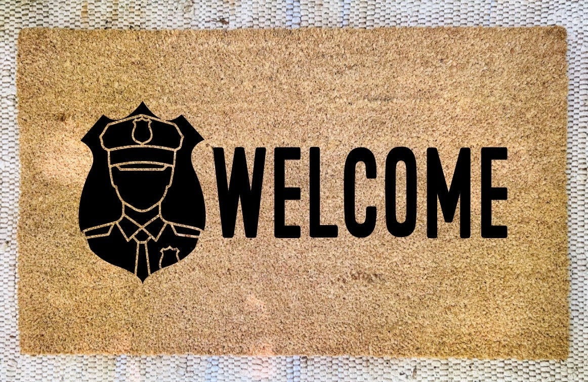 POLICE OFFICER Welcome Doormat | Gift for Cops