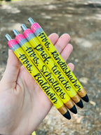 PENCIL Pen | Refillable Gel Pen | Glitter Pen | Teacher Appreciation | teacher gifts