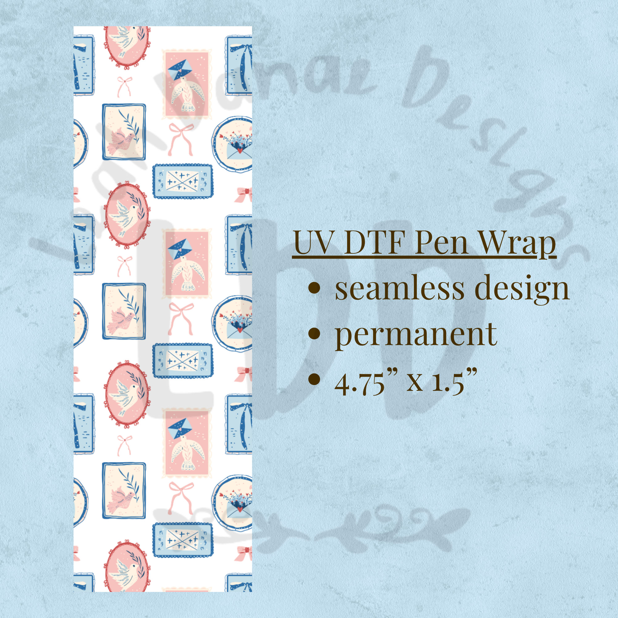 DOVE MAIL - UV DTF Pen Wrap