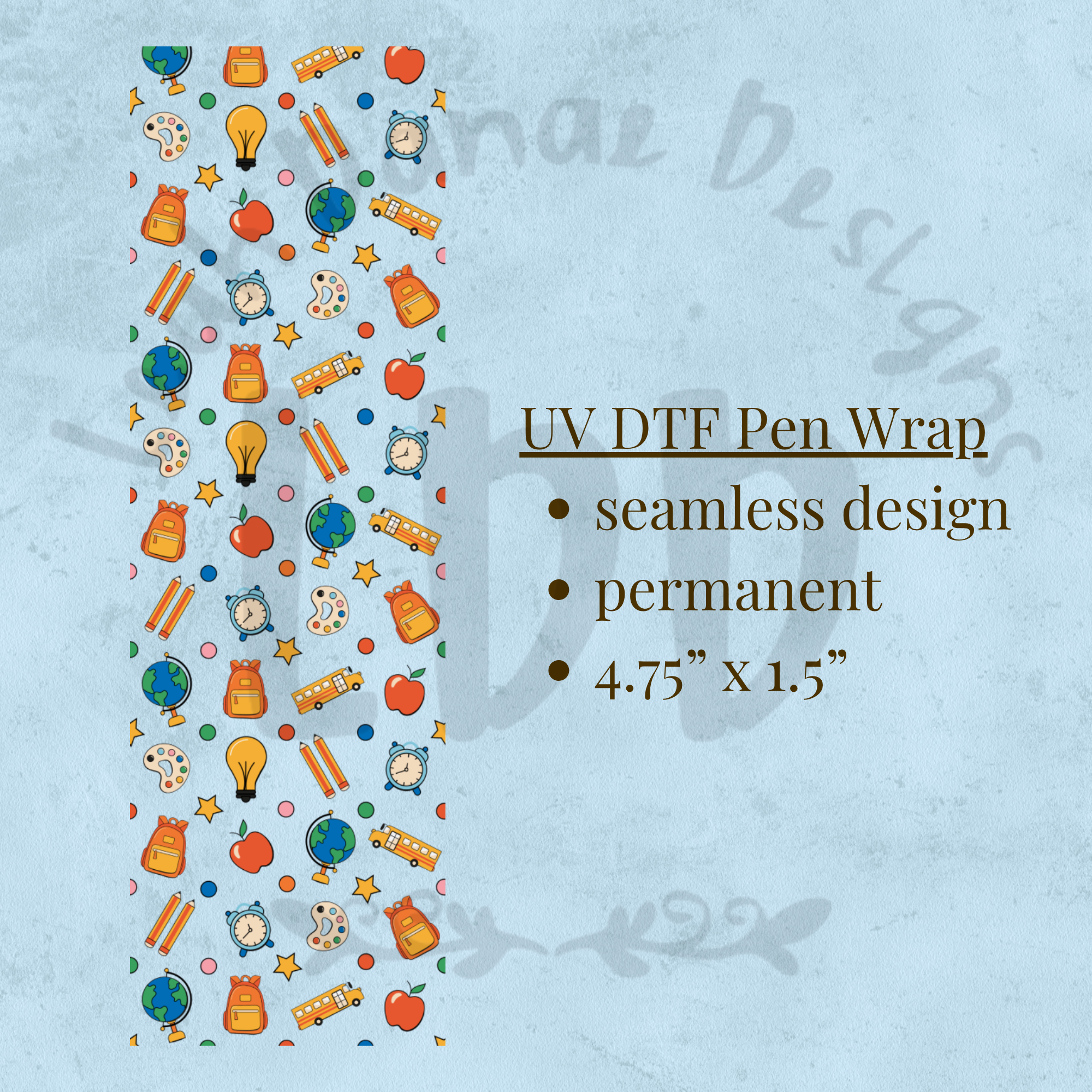 BACK TO SCHOOL - UV DTF Pen Wrap