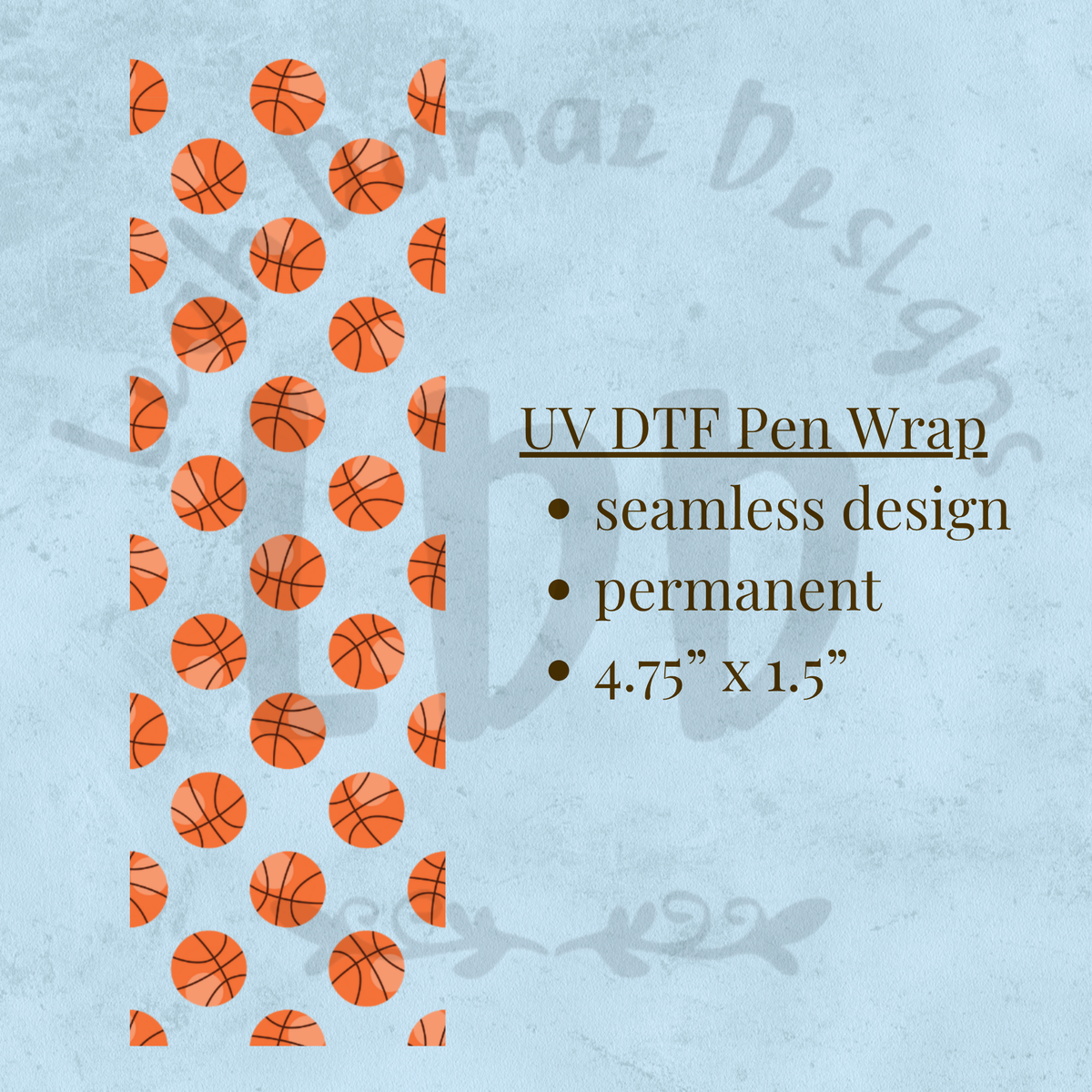 BASKETBALL - UV DTF Pen Wrap
