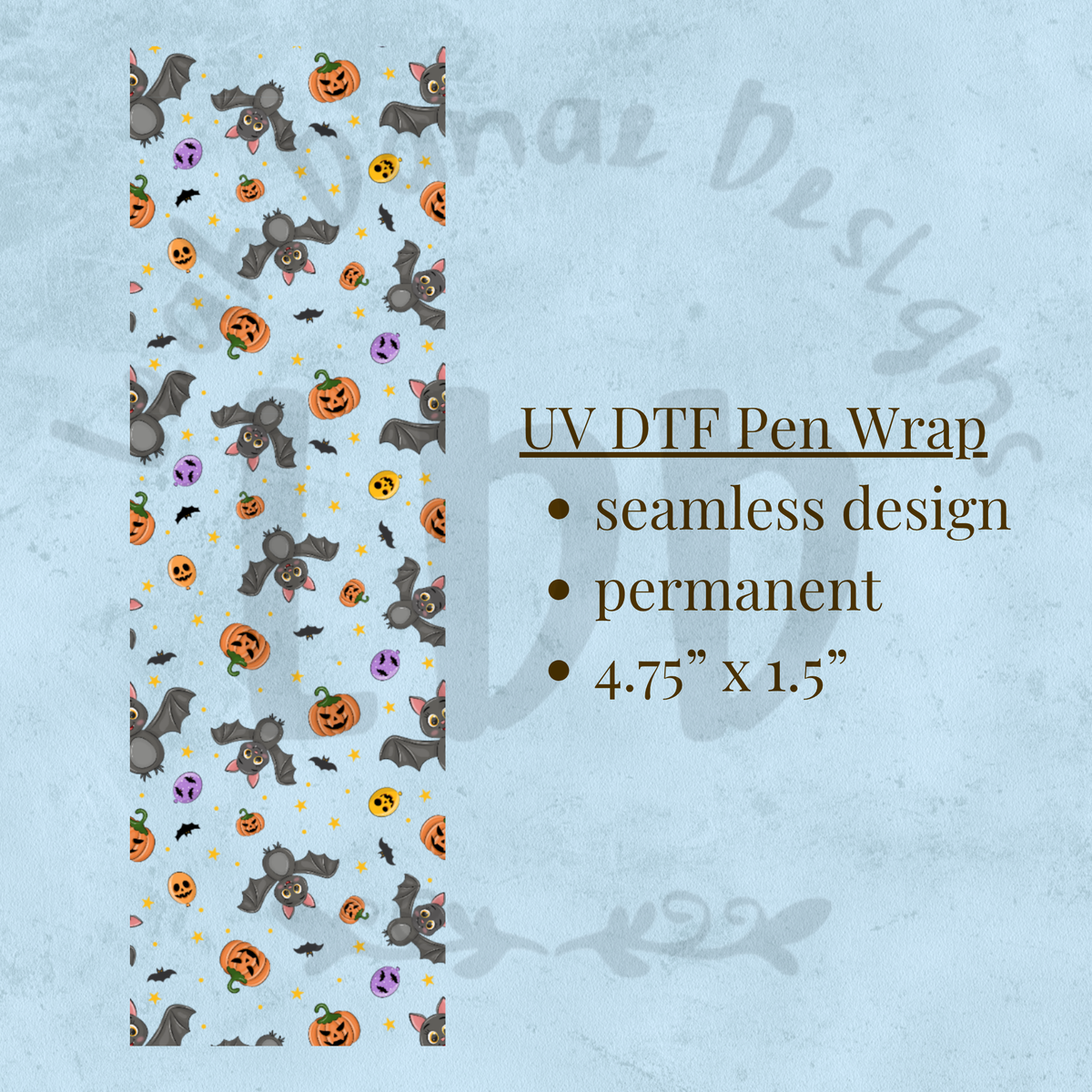 BAT FACE - UV DTF Pen Wrap