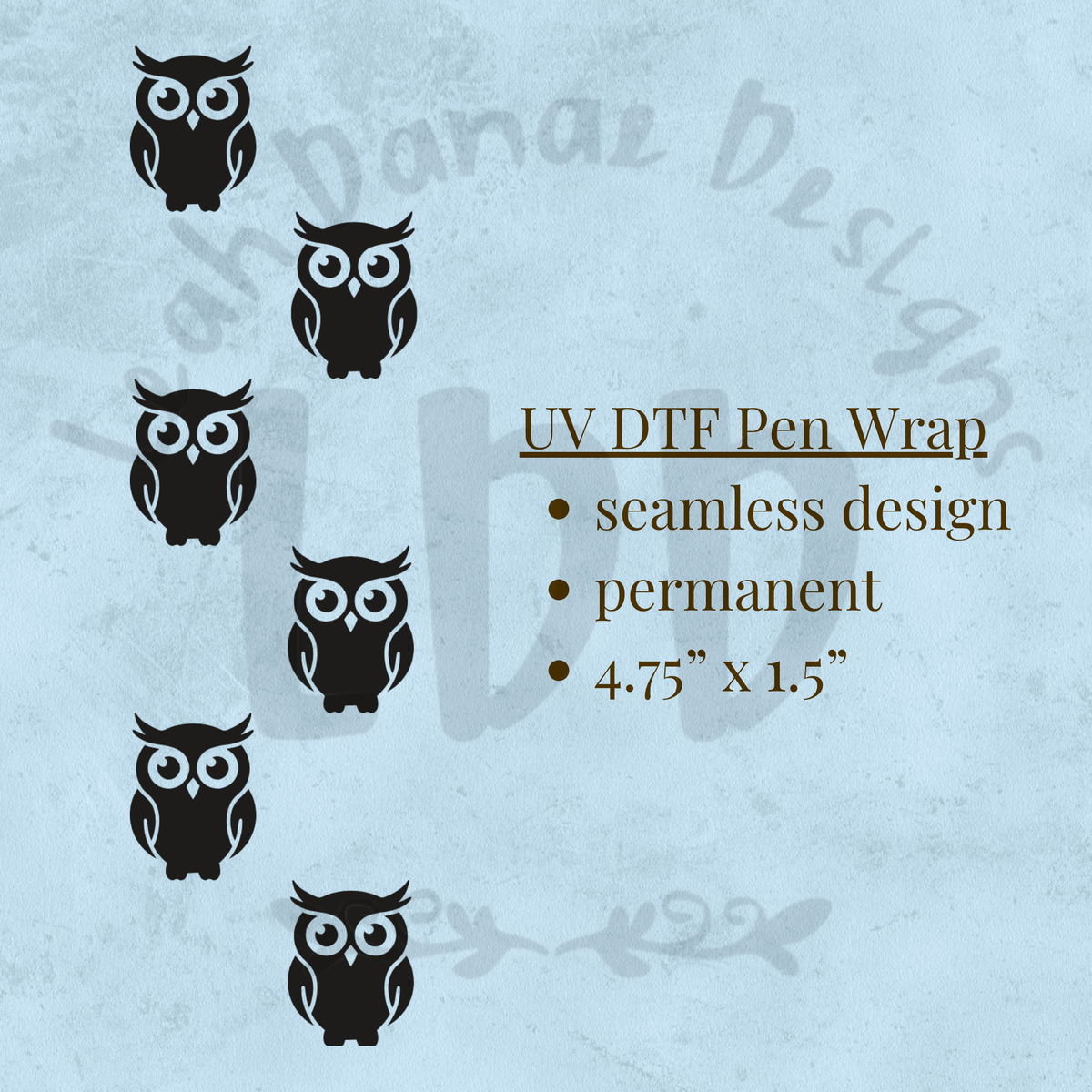 BIG EYE OWL - UV DTF Pen Wrap