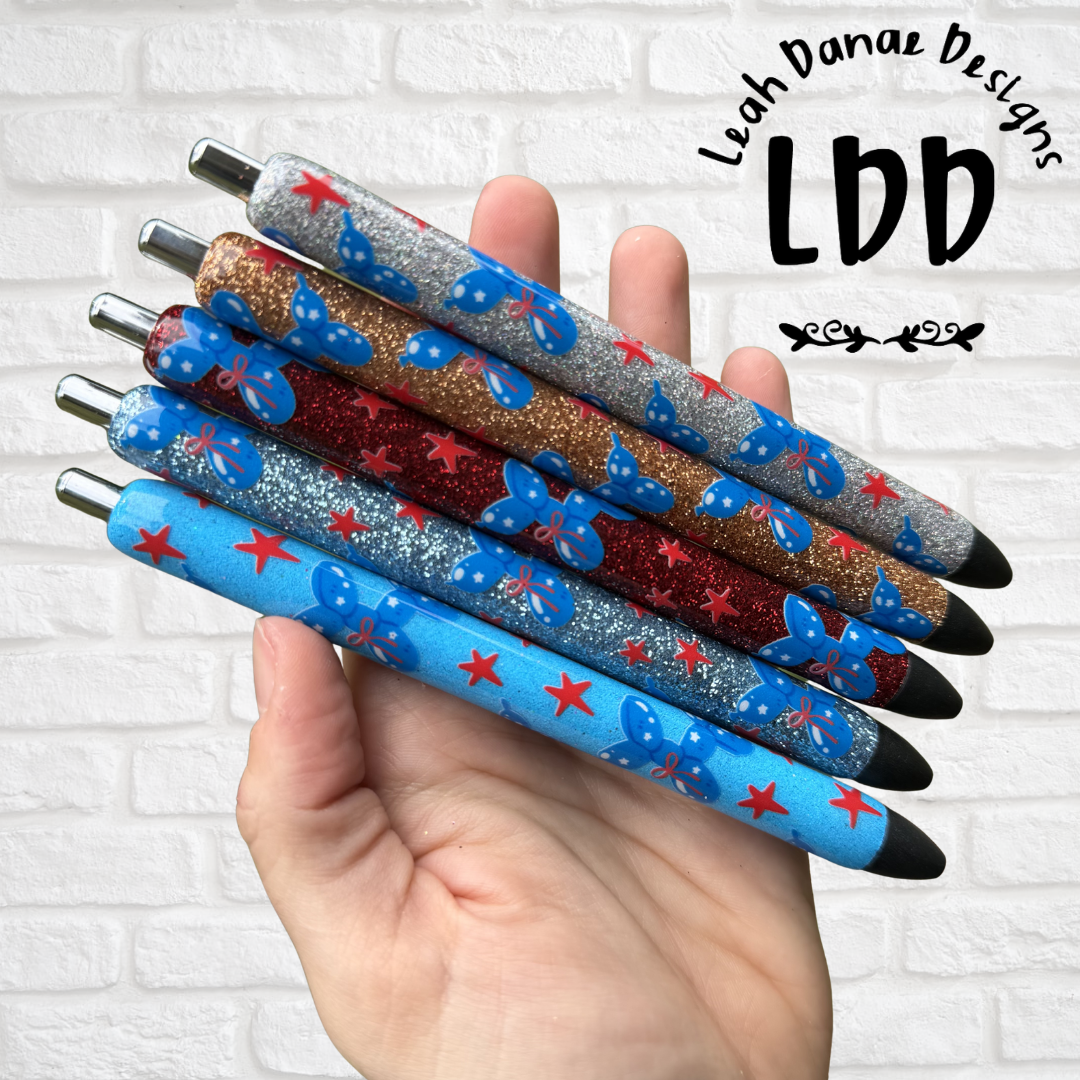 BLUE Balloon Dogs Collection - Glitter Pen