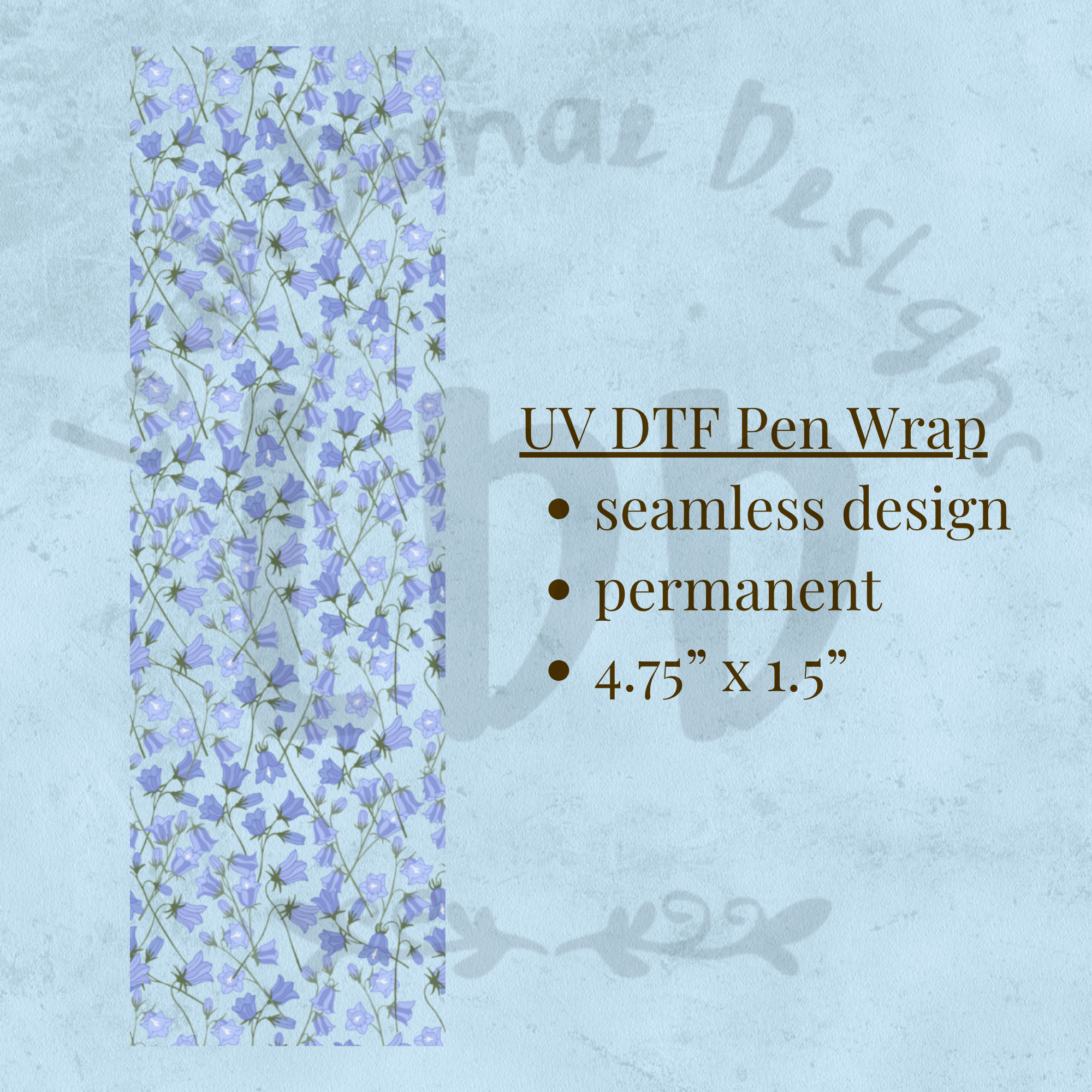 BLUE BELL - UV DTF Pen Wrap