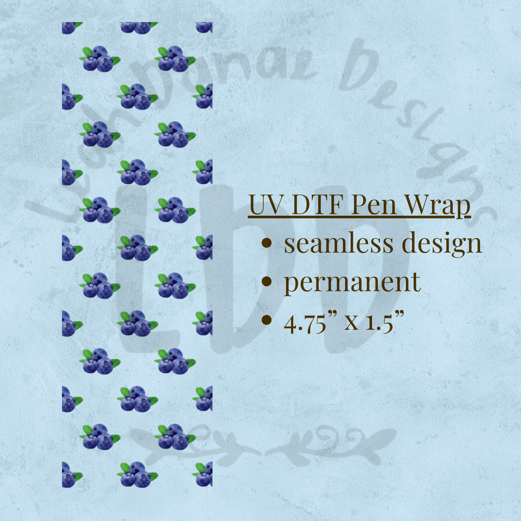 BLUEBERRY - UV DTF Pen Wrap