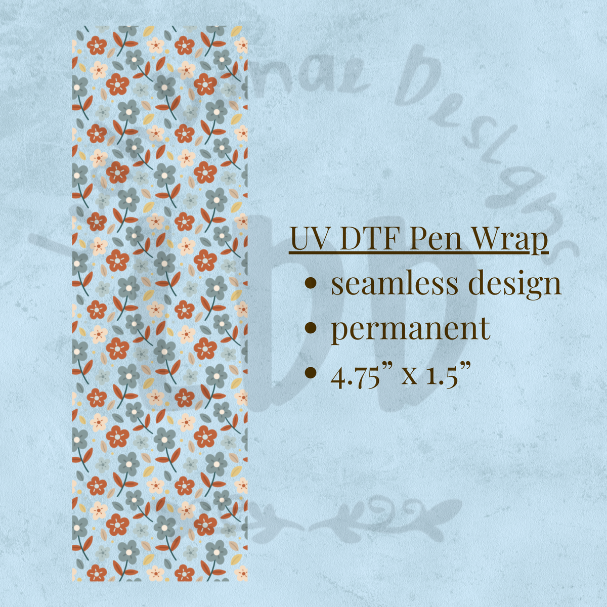 BOHO FLORAL - UV DTF Pen Wrap