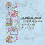 BOOK FLORAL - UV DTF Pen Wrap