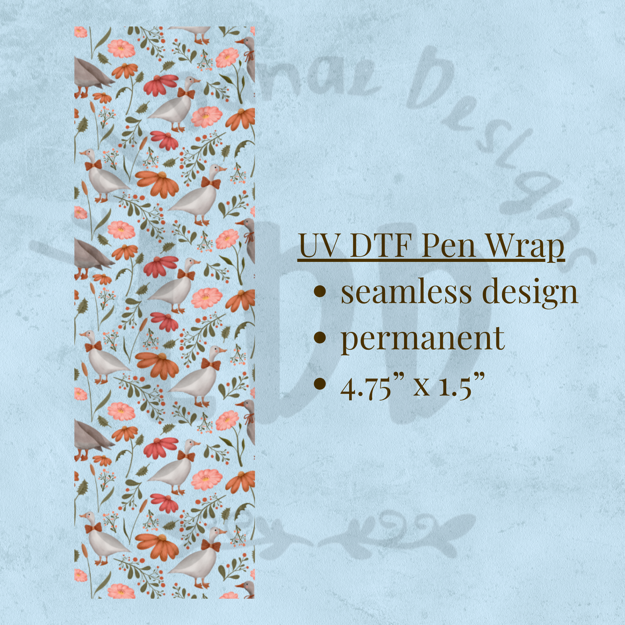 BOW GOOSE - UV DTF Pen Wrap