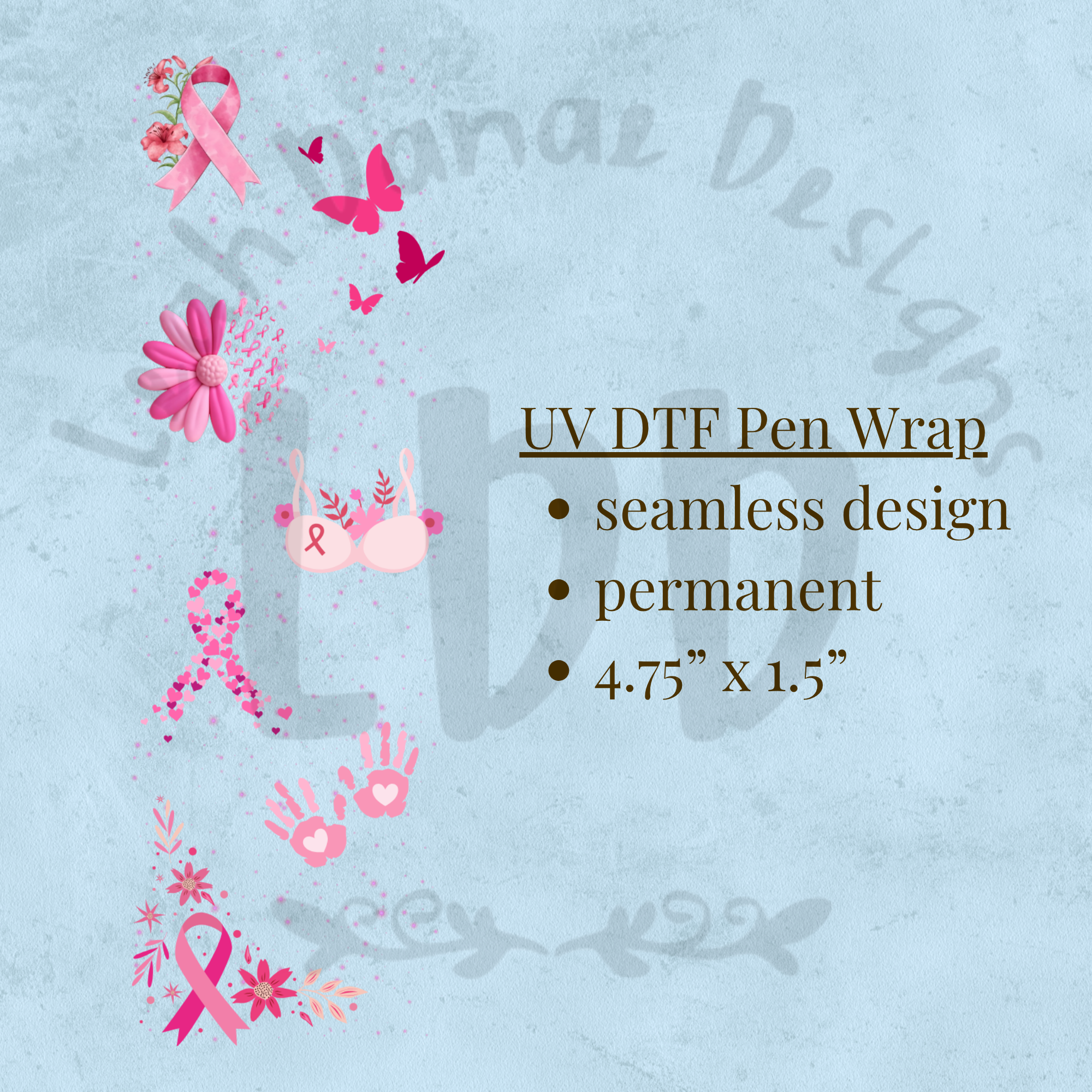 BREAST CANCER AWARENESS - UV DTF Pen Wrap