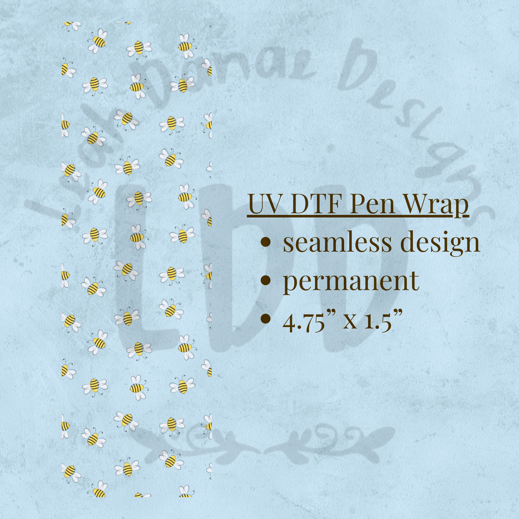 BUMBLE BEE - UV DTF Pen Wrap