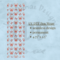 CANDY CANE BOW - UV DTF Pen Wrap