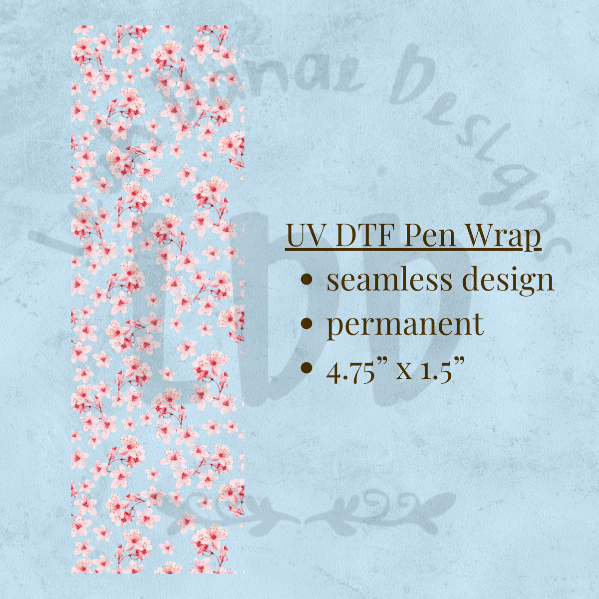 CHERRY BLOSSOM - UV DTF Pen Wrap