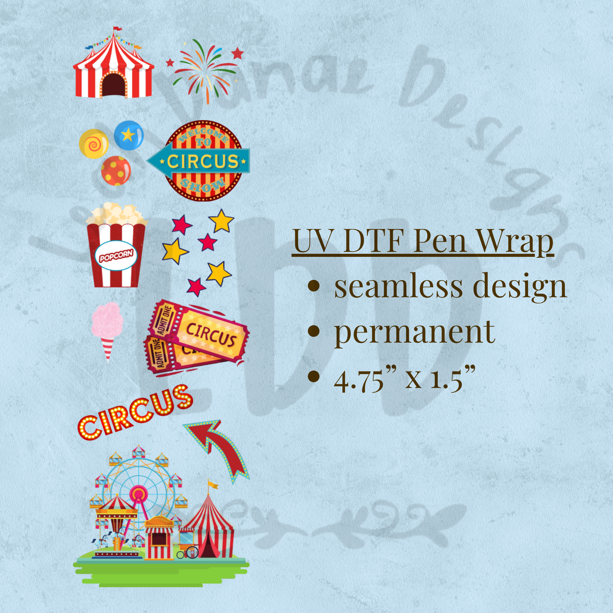 CIRCUS - UV DTF Pen Wrap