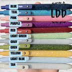 CLIPPED Glitter Pen - Gel Black Ink 0.5mm, Refillable