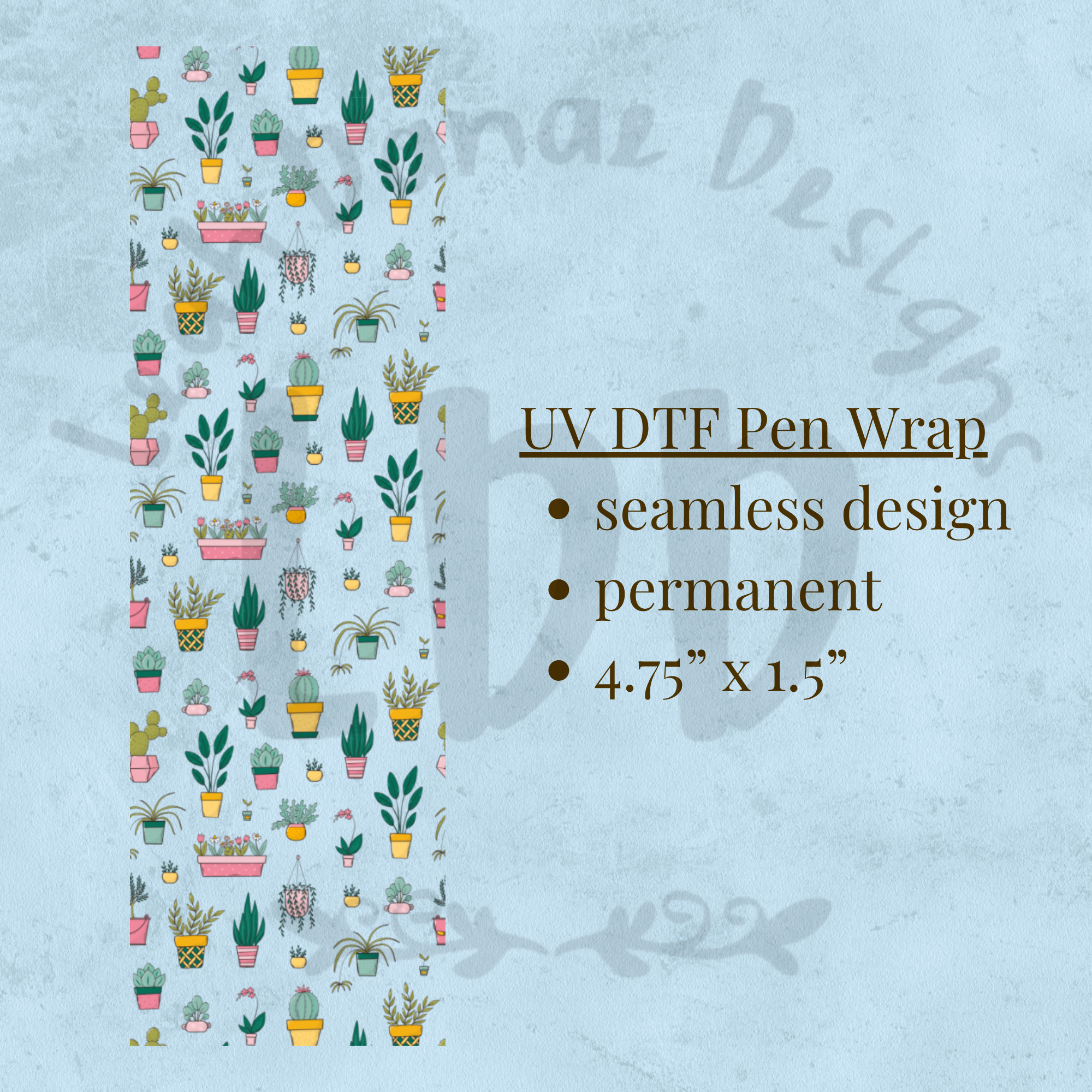 COLORFUL PLANTS - UV DTF Pen Wrap