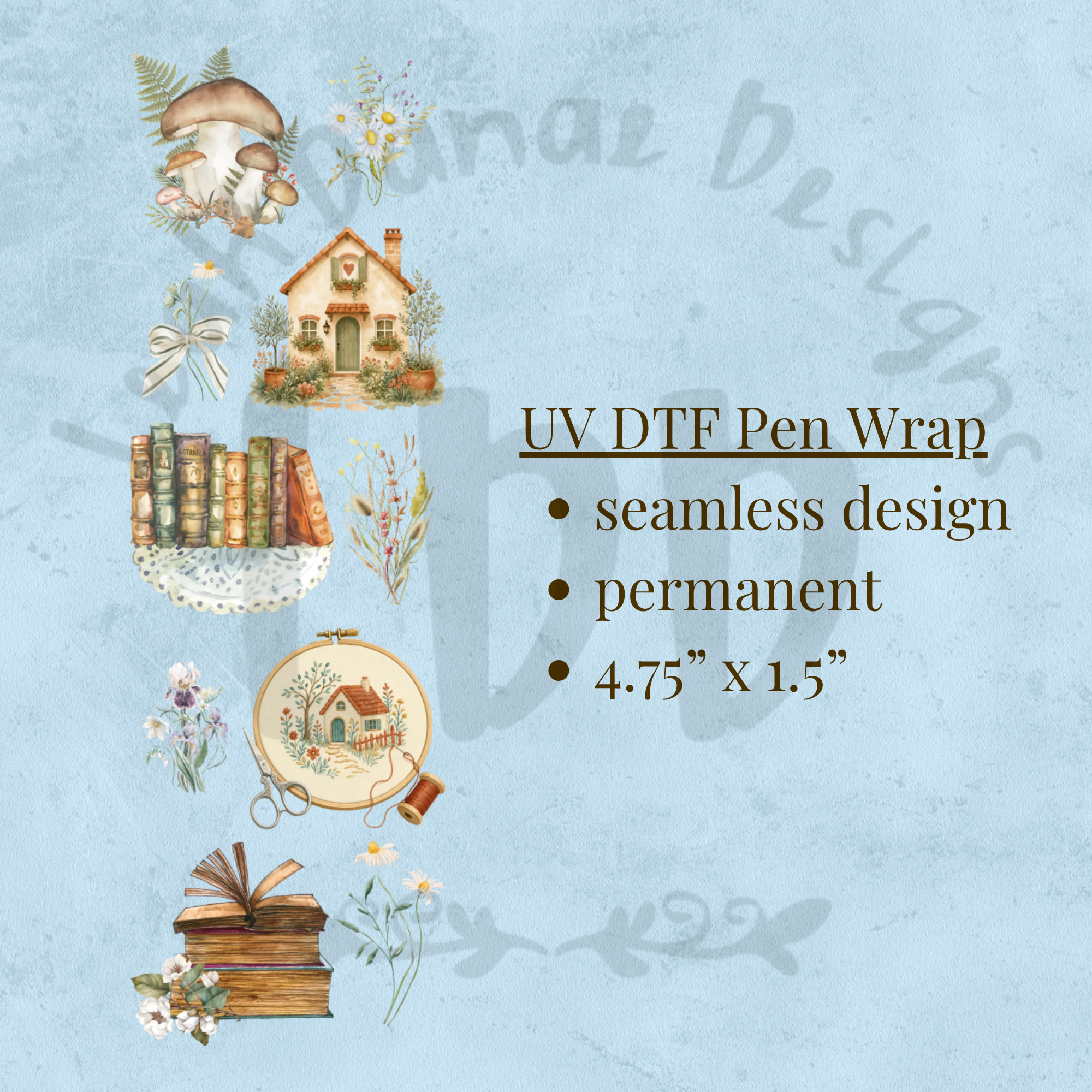 COTTAGE CORE - UV DTF Pen Wrap