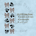COW PRINT BOW - UV DTF Pen Wrap