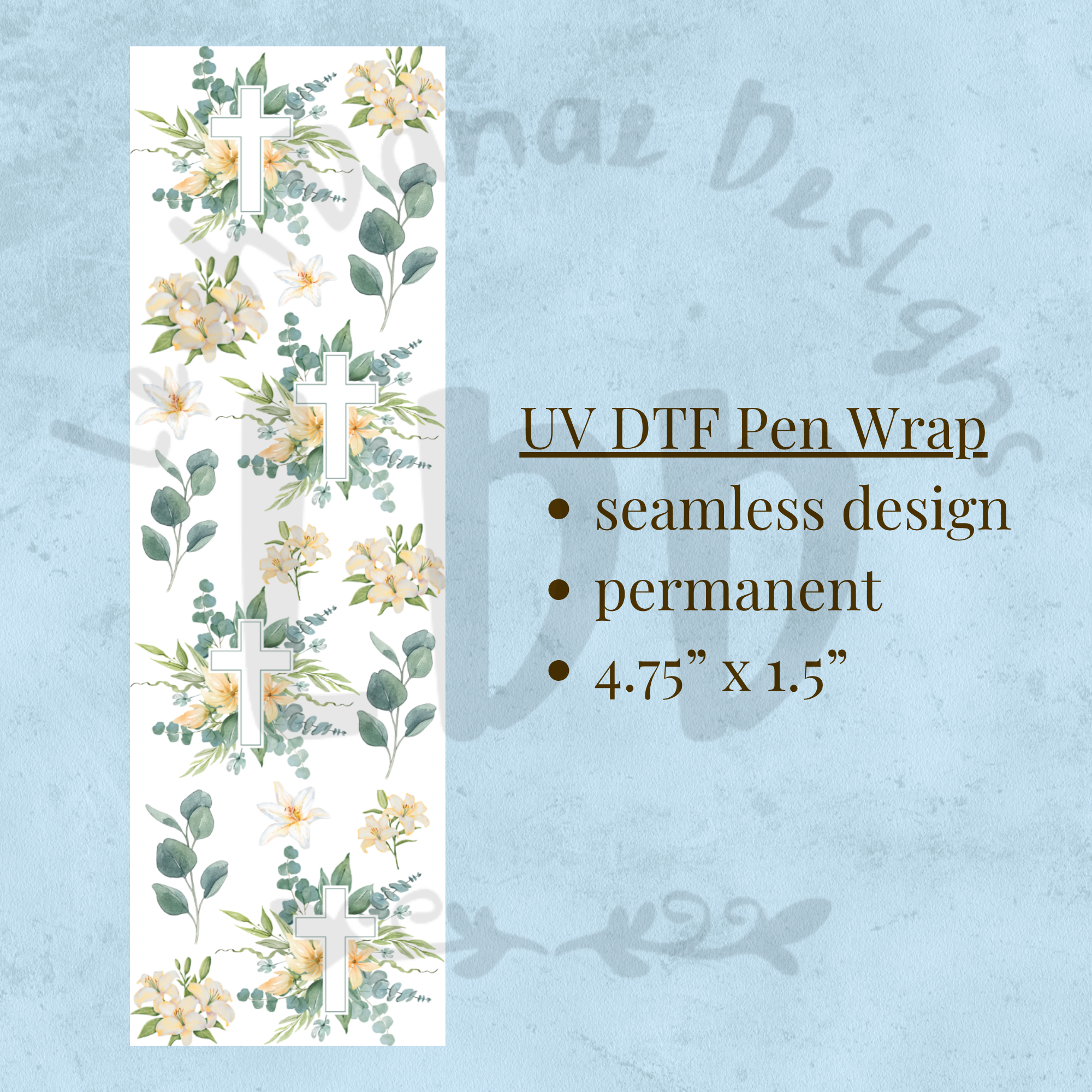CROSS EUCALYPTUS - UV DTF Pen Wrap