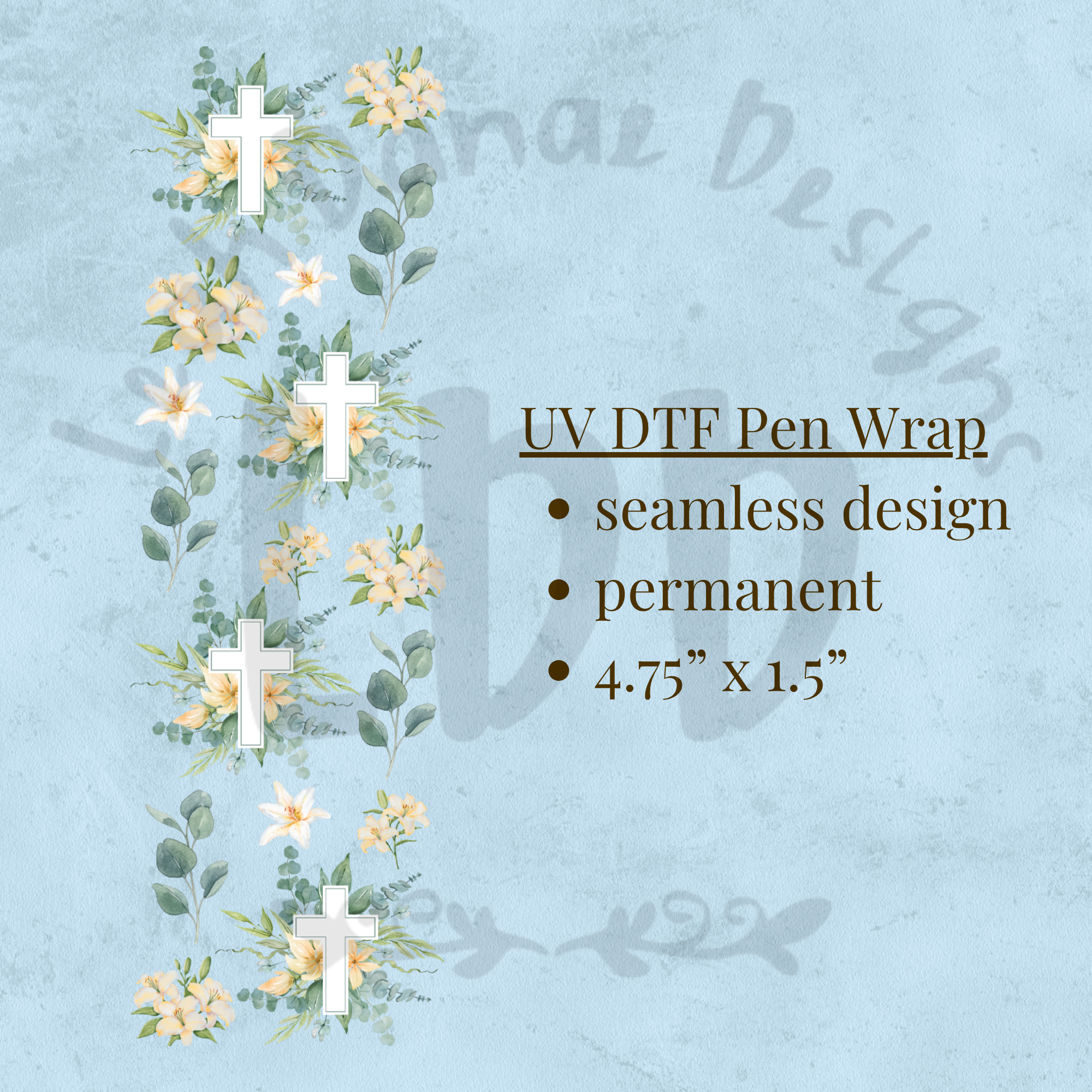CROSS EUCALYPTUS - UV DTF Pen Wrap