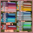 CLIPPED Glitter Pen - Gel Black Ink 0.5mm, Refillable