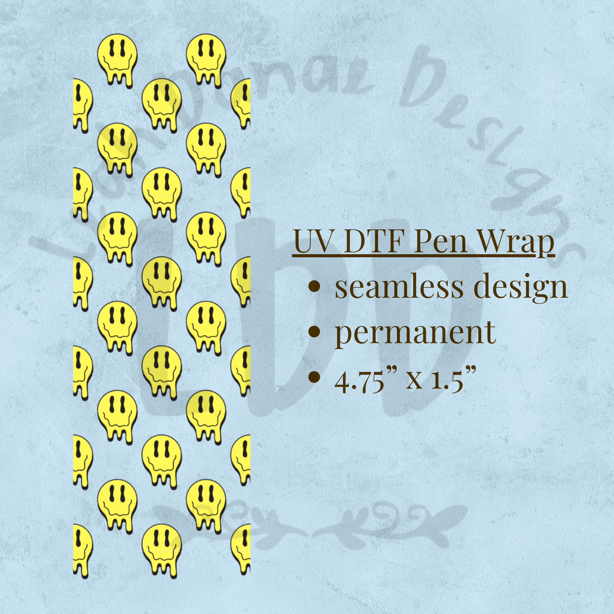 DROOPY SMILE - UV DTF Pen Wrap