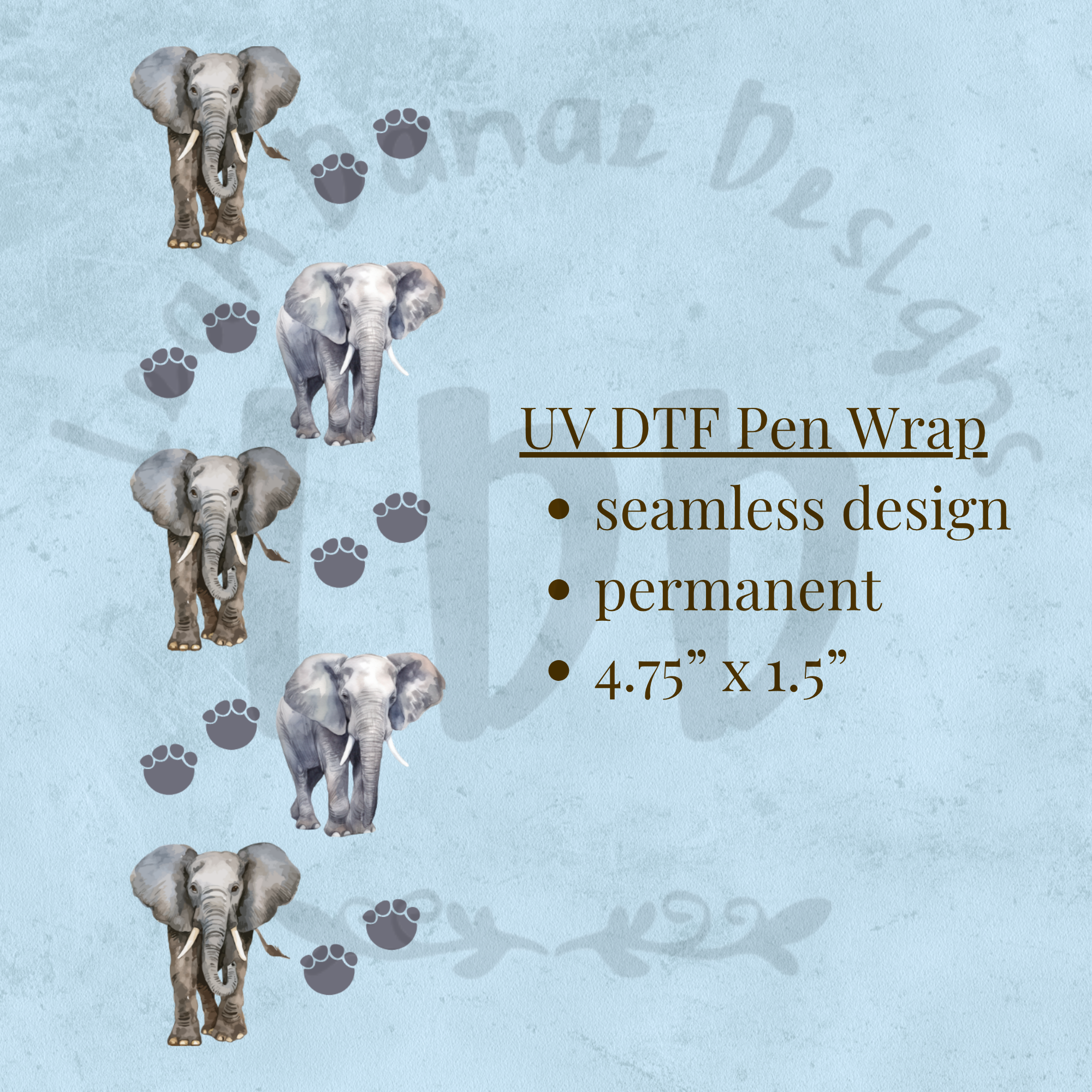 ELEPHANT - UV DTF Pen Wrap