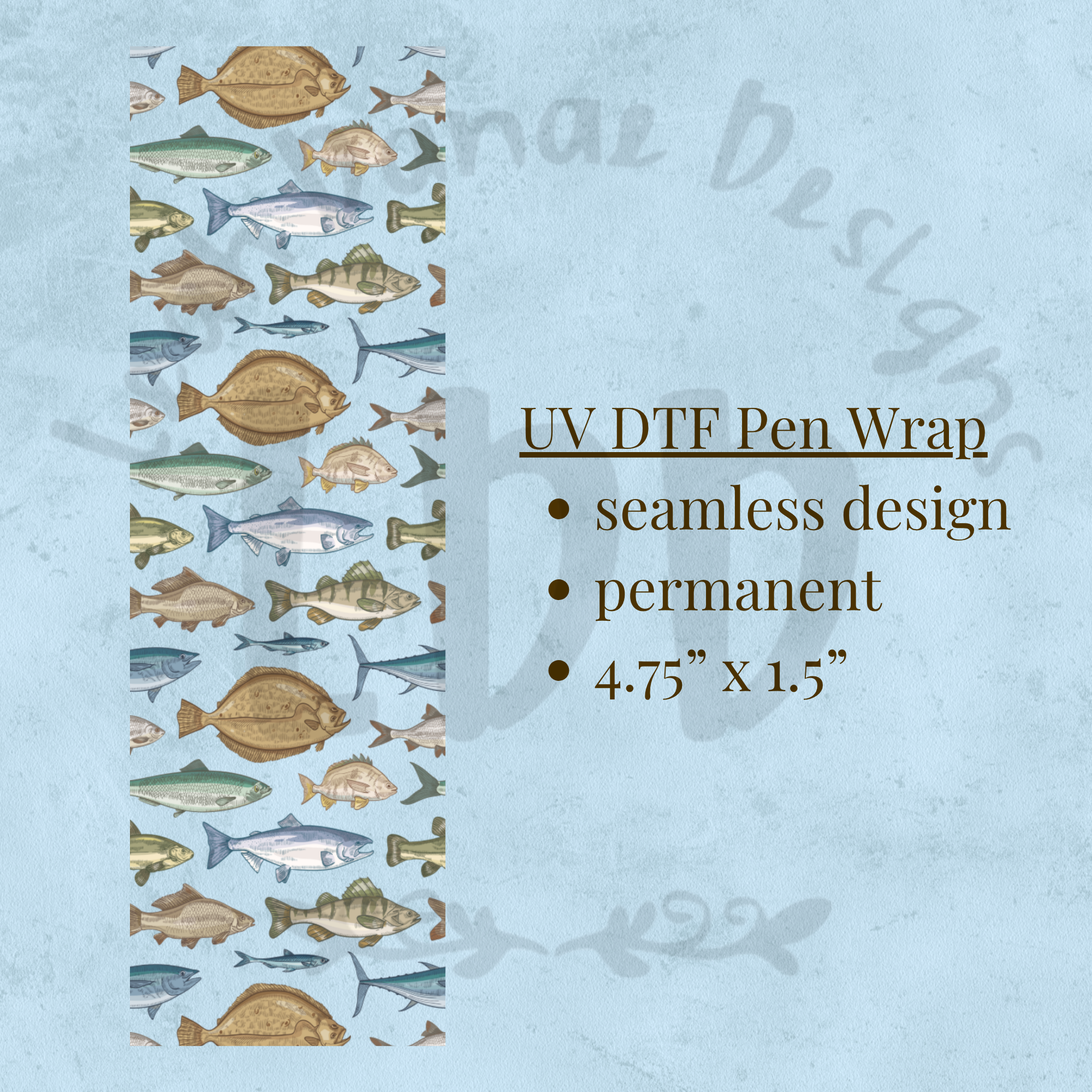 FISHING - UV DTF Pen Wrap