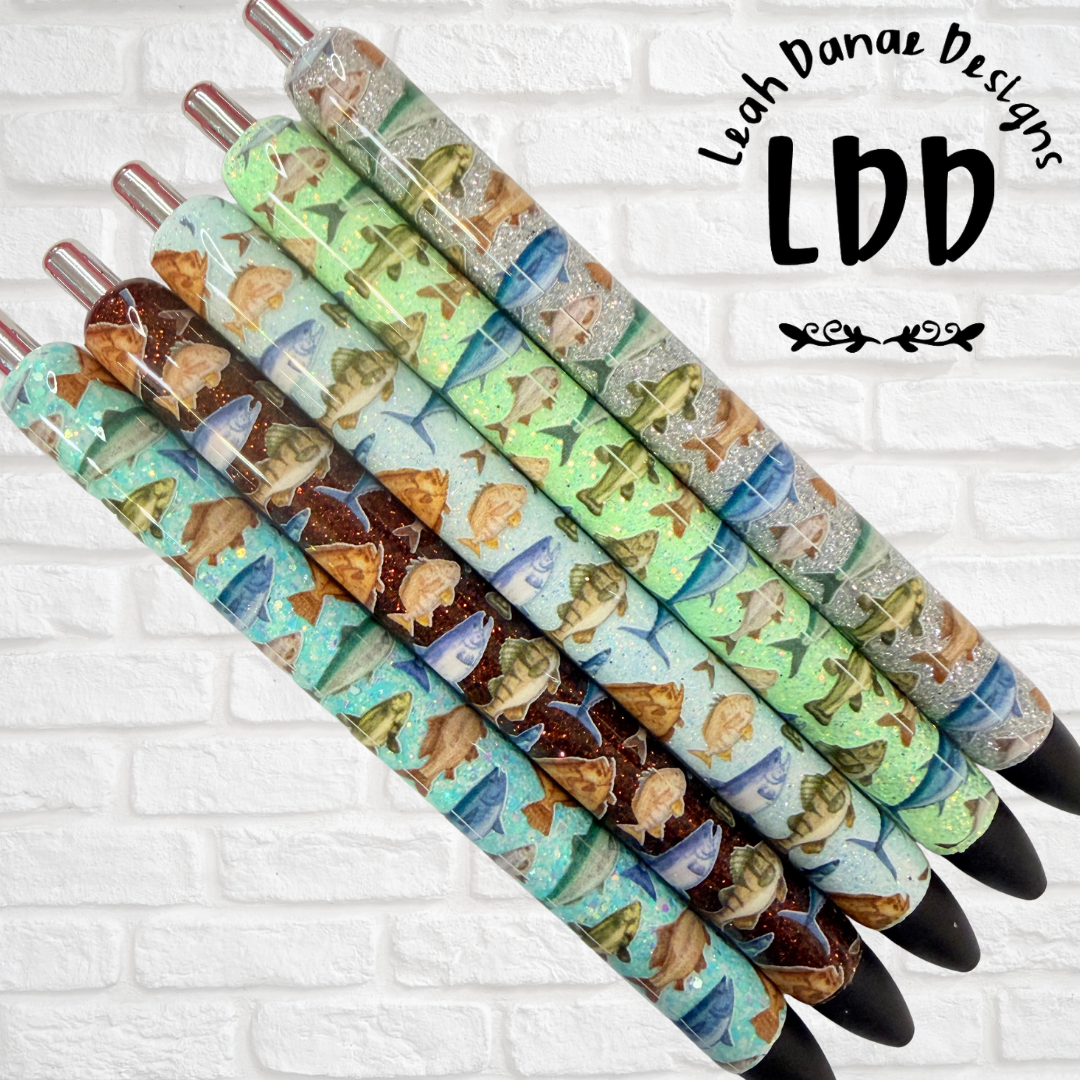 FISHING Pen - Refillable Gel Pen | Glitter Pen