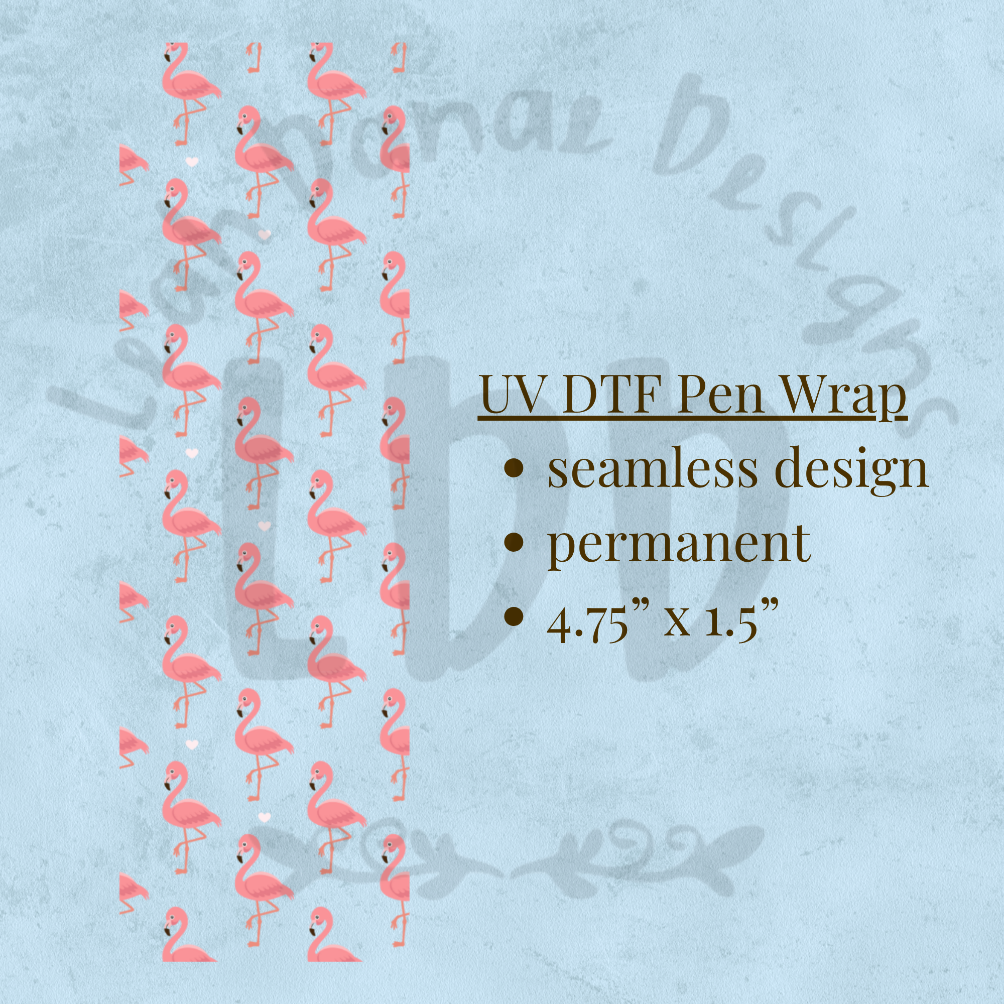 FLAMINGO - UV DTF Pen Wrap