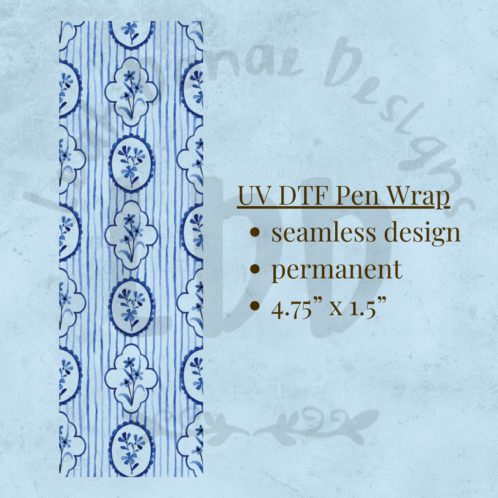 FLORAL FRAMES - UV DTF Pen Wrap