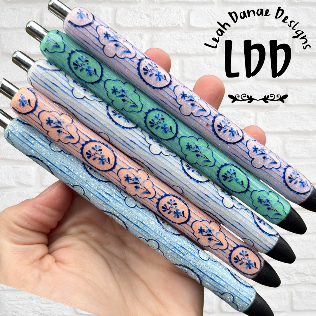 FLORAL FRAMES Pen - Refillable Gel Pen | Glitter Pen