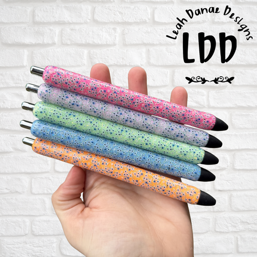 BABY BLUE - UV DTF Pen Wrap, Floral Design