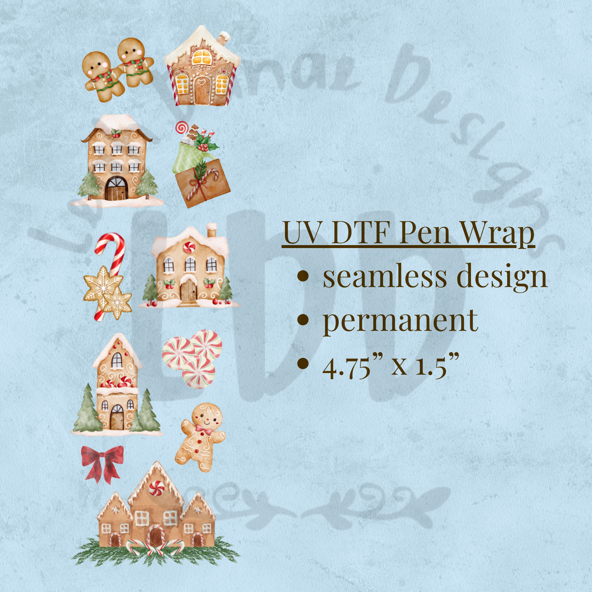 GINGERBREAD HOUSE - UV DTF Pen Wrap