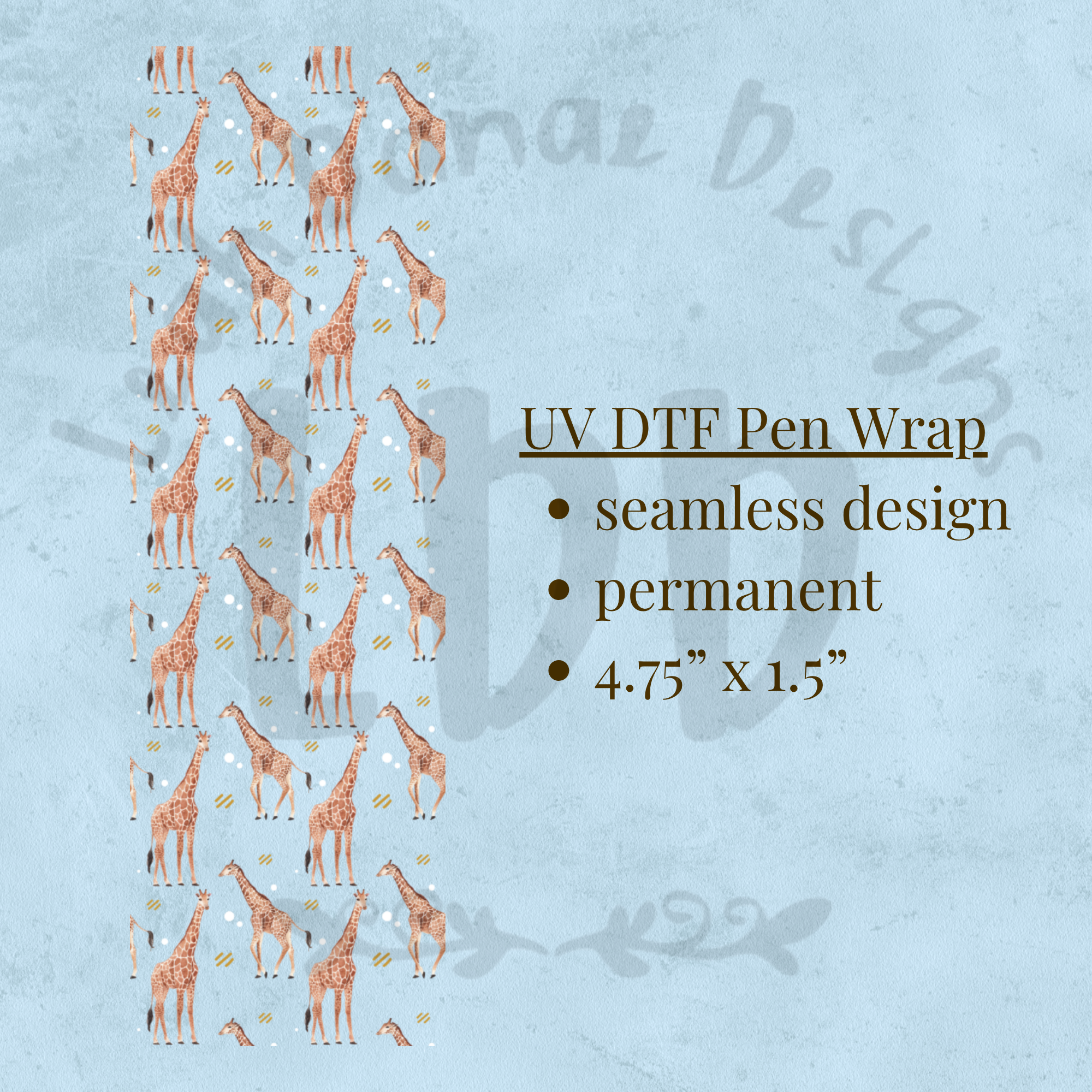 GIRAFFE - UV DTF Pen Wrap