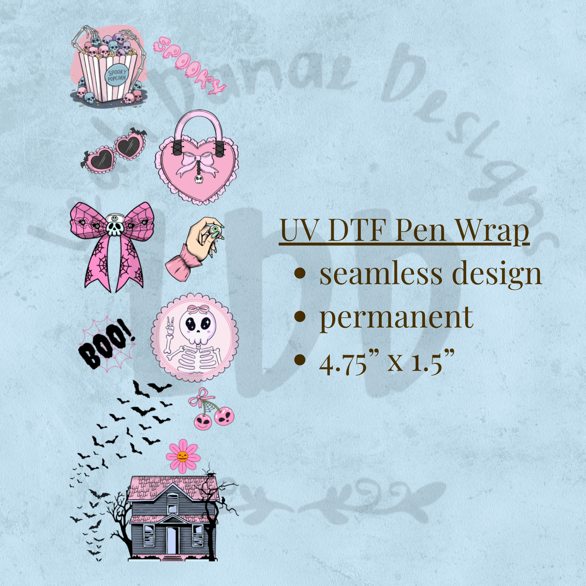 GIRLY SPOOKY - UV DTF Pen Wrap
