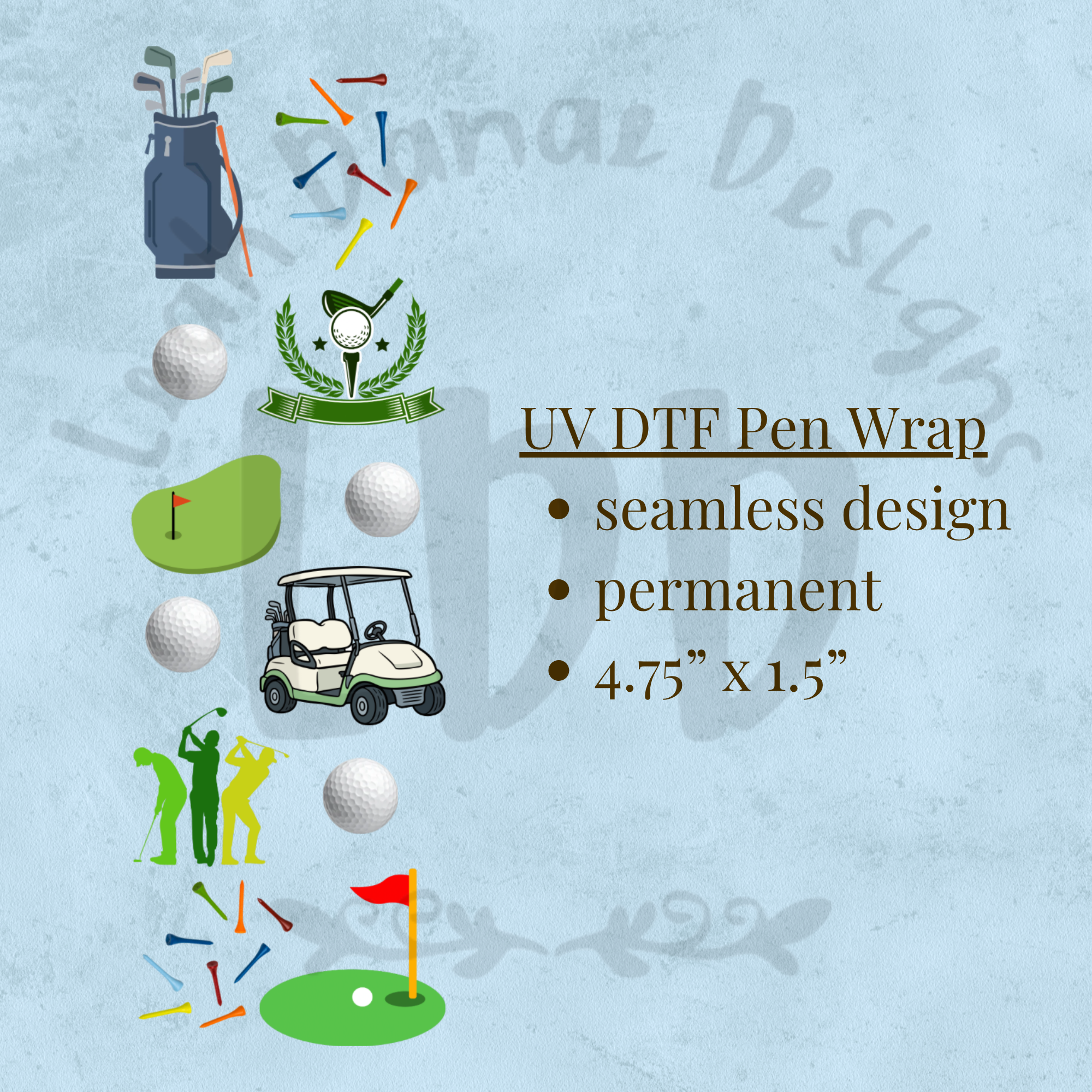 GOLF - UV DTF Pen Wrap