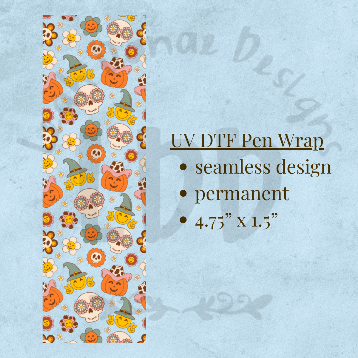 GROOVY SPOOKY - UV DTF Pen Wrap
