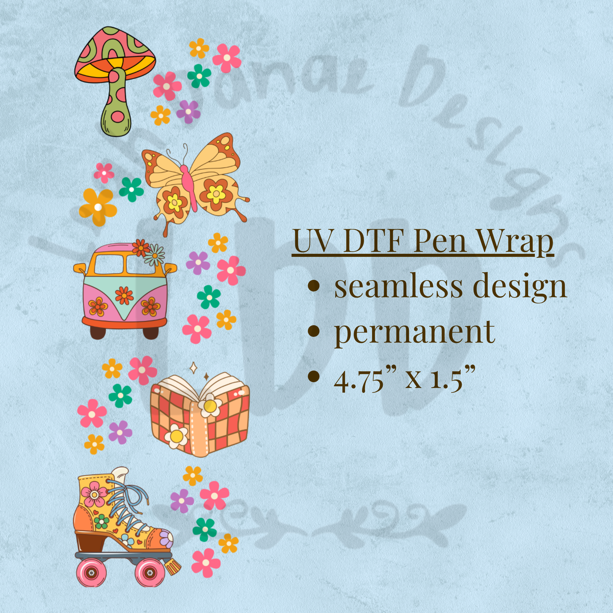 GROOVY - UV DTF Pen Wrap