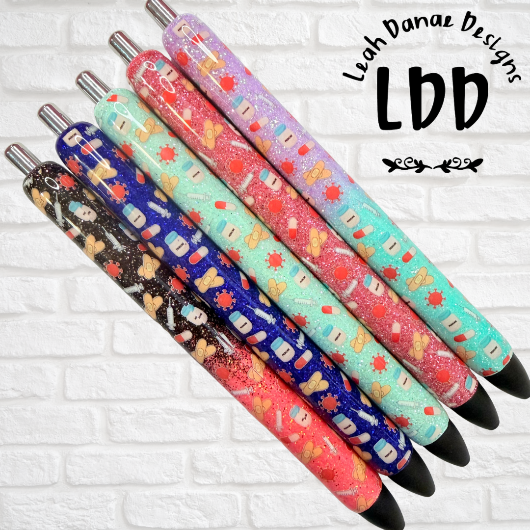 HEALTHCARE Pen - Refillable Gel Pen | Glitter Pen