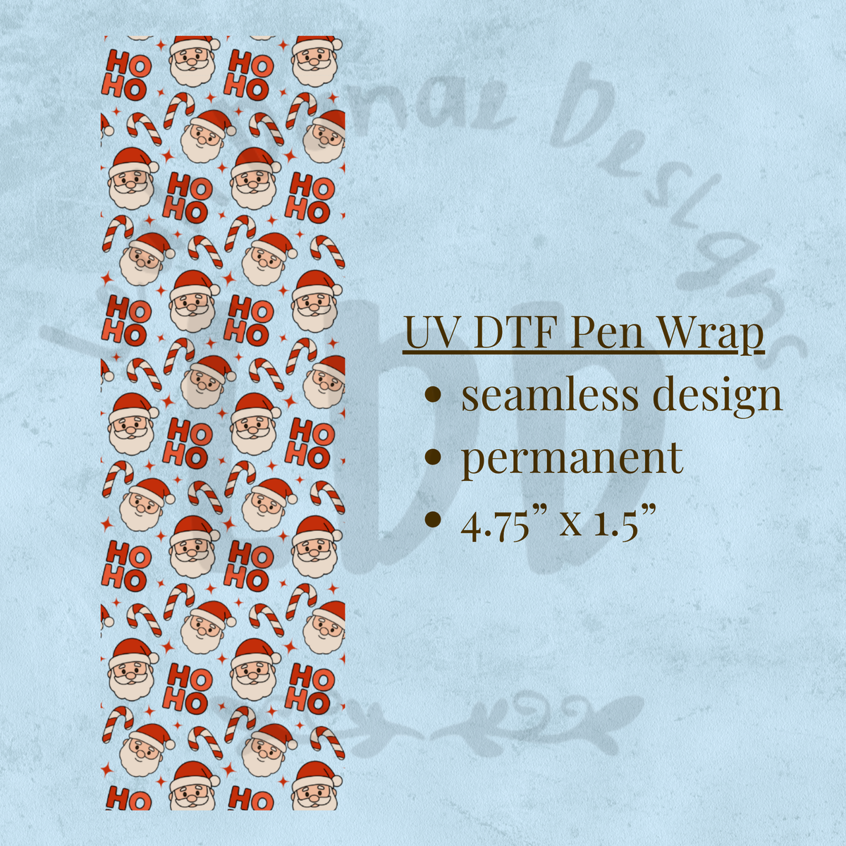 HO HO SANTA - UV DTF Pen Wrap