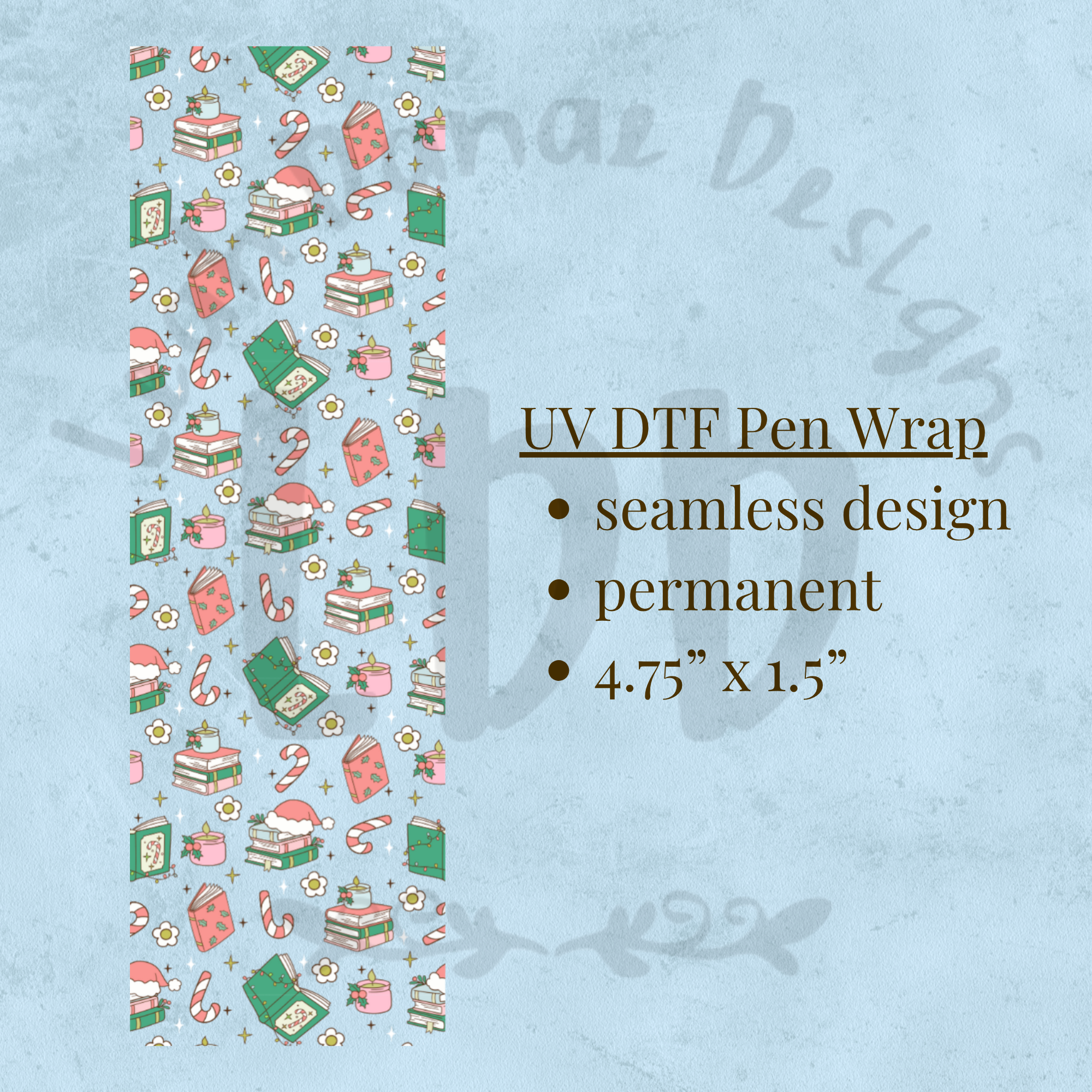 HOLIDAY BOOKS - UV DTF Pen Wrap