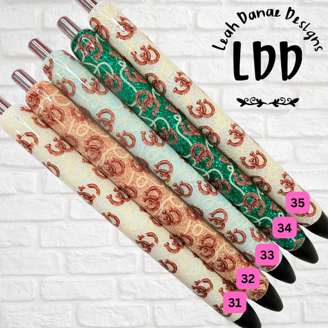 HORSESHOE LASSO Glitter Pen - Ready To Ship