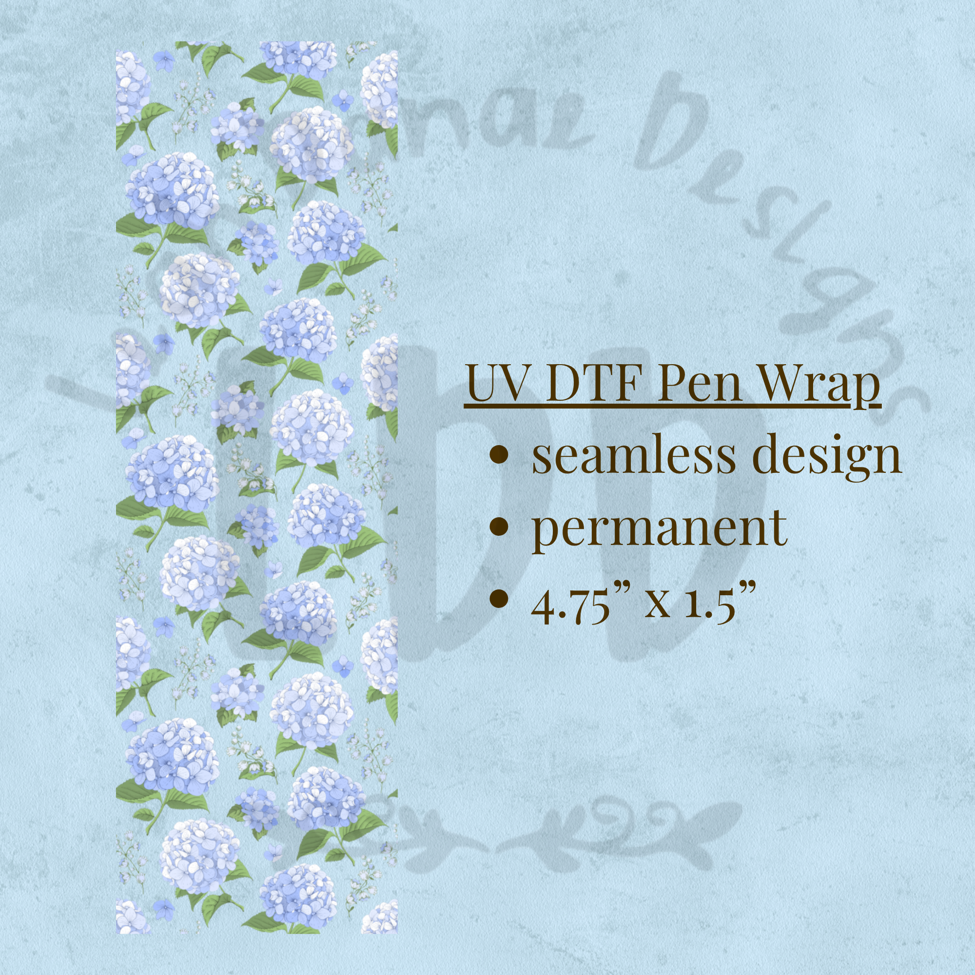HYDRANGEA - UV DTF Pen Wrap