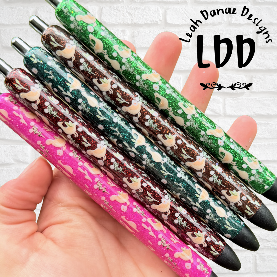 PEACH GOOSE Pen - Refillable Gel Pen | Glitter Pen