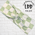 SAGE CHECKERED - Twist Headband